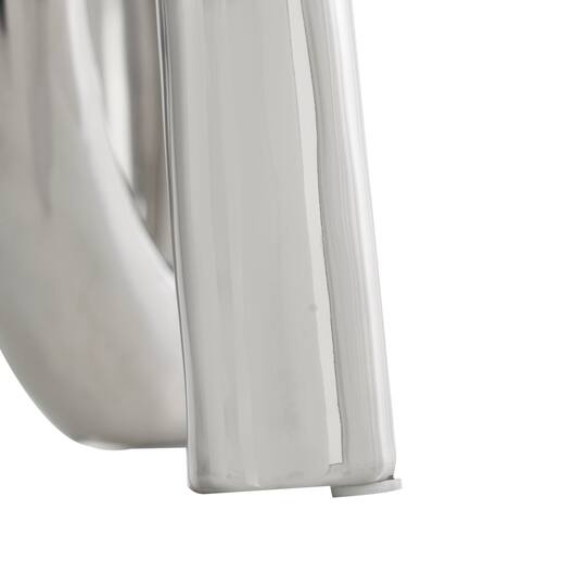 11.5" Silver Ceramic Abstract Rounded Loop Sculpture
